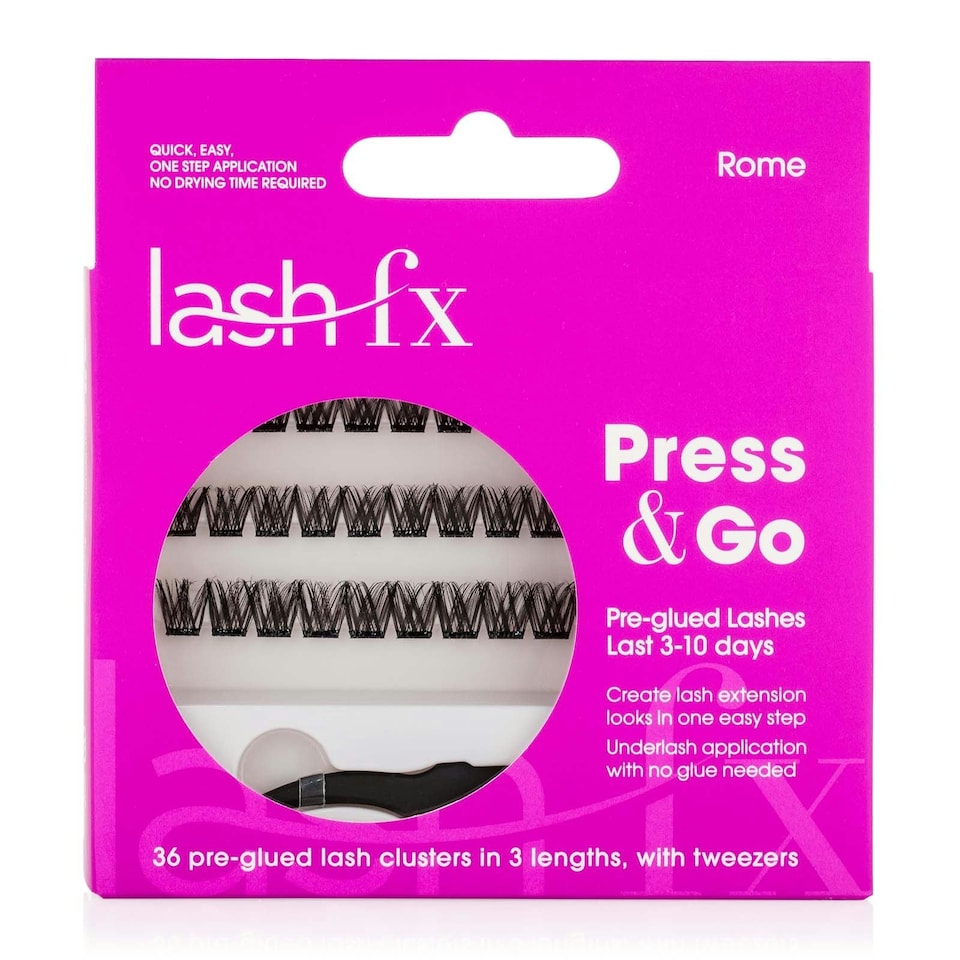 image 1 of Lash FX Press & Go Pre-Glued Cluster Lashes - Rome: Flirty and fluffy