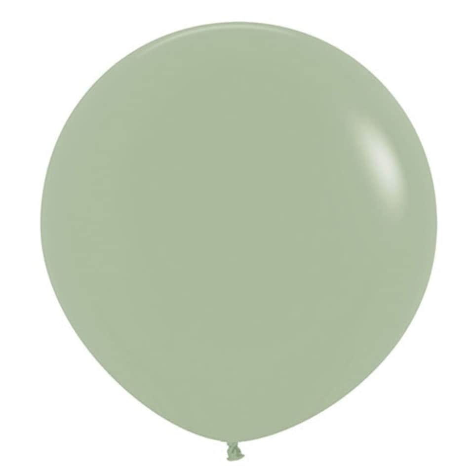 Fashion Green Eucalyptus Jumbo Biodegradable Latex Balloons 61cm / 24 in - Pack of 3