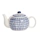 image 1 of Nicola Spring Hand-Printed Teapot - 820ml - Navy