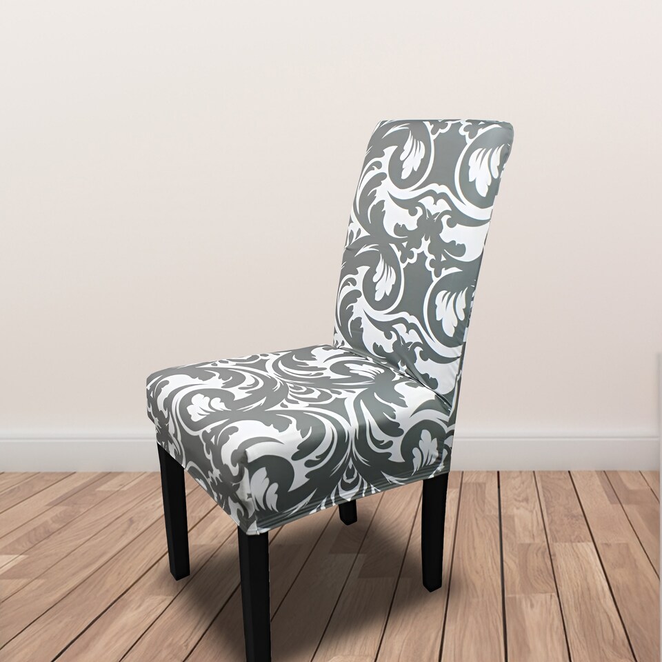 image 1 of High-Back Printed Chair Covers, Spandex Stretch Protective Slipcovers