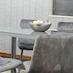 image 8 of Dining Table and 4 Grey Velvet  Chairs Grey  Glass Table 4 Velvet Chairs  Dining Room Furniture | Grey | 5