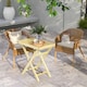 image 5 of Outsunny Wooden Garden Table, Outdoor Side Table 68cmx44cmx75cm, Natural