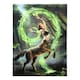 image 1 of Anne Stokes Earth Elemental Sorceress Canvas Plaque - Green/Black/Brown - 25cm x 19cm