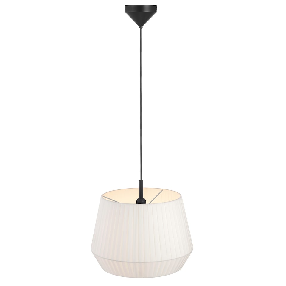 image 1 of Nordlux Dicte Indoor Pendant Light White Textile E27 Hand Pleated - Mains Powered, IP20 | White