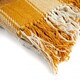 image 8 of Comfy Check Collection Recycled Cotton Throw in Ochre (70" x 100")