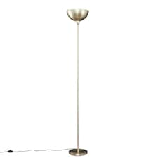 ValueLights Forseti Gold Uplighter Floor Lamp Bowl Shaped Shade