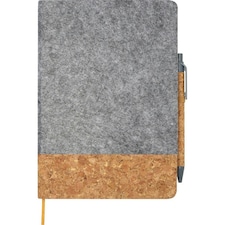 Veronica Hard Cover A5 Notebook - Grey/Natural - One Size