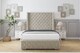 image 1 of Sloomy Arundel Cream Plush Bed Frame With Mattress With 50"  Upholstered Wingback Headboard 6' Super King