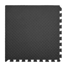 Interlocking Soft EVA Foam Floor Tiles Flooring | Black | Pack of 40pcs