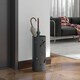 image 7 of HOMCOM Steel Umbrella Stand, Round Umbrella Holder with 4 Hooks and Removable Drip Tray, Hollowed Umbrella Basket for Hallway, Dark Grey