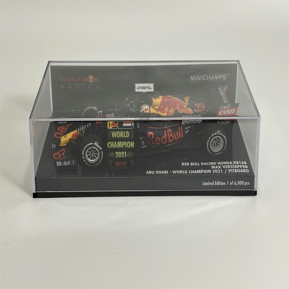 image 1 of Max Verstappen Red Bull Racing Honda RB16B Abu Dhabi World Champion 2021 1:43 Minichamps 410212333