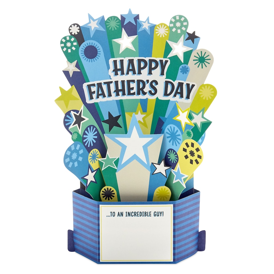 image 1 of Hallmark Musical And Light Up Father's Day Card - 3D Pop-Up Design