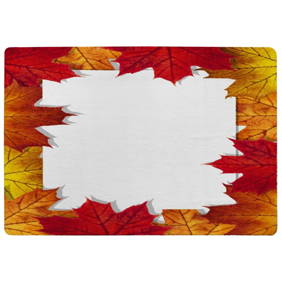 image 1 of Autumn Border (Rug) Red | Small: 60x110cm