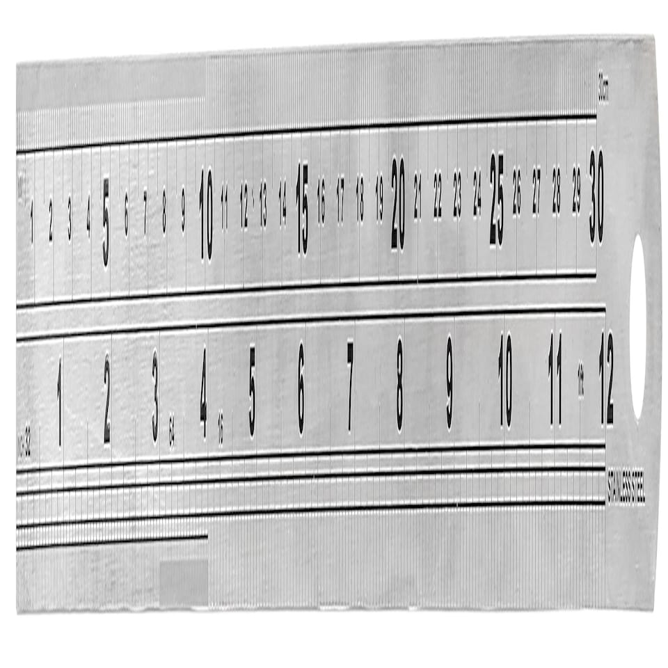 image 1 of Dekton 300mm Stainless Steel Ruler Metal Ruler