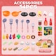 image 6 of Realistic Kitchen Play Set for Toddlers Steaming Spray Lights Cooking Sounds Pretend Role Play (Pink)