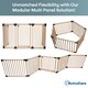 image 4 of Bettacare Wooden Multi Panel Flexible Pet Barrier, Natural Wood, up to 336cm Wide, Dog Barrier for Pets Dogs and Puppy Cream | Natural