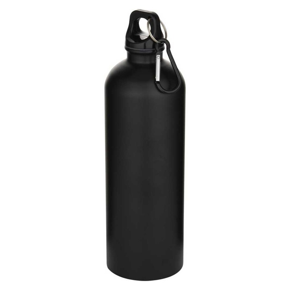 image 1 of Floso Oregon Stainless Steel Carabiner Clip 750ml Water Bottle | Black | Solid Black | 1