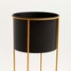image 4 of Interiors by Premier Contemporary Design Large Black And Gold Floor Standing Planter, Stylish And Functional Large Outdoor Pots Gold