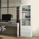 image 5 of HOMCOM 180cm Tall Bookshelf Free Standing Storage Shelf Unit with Storage White