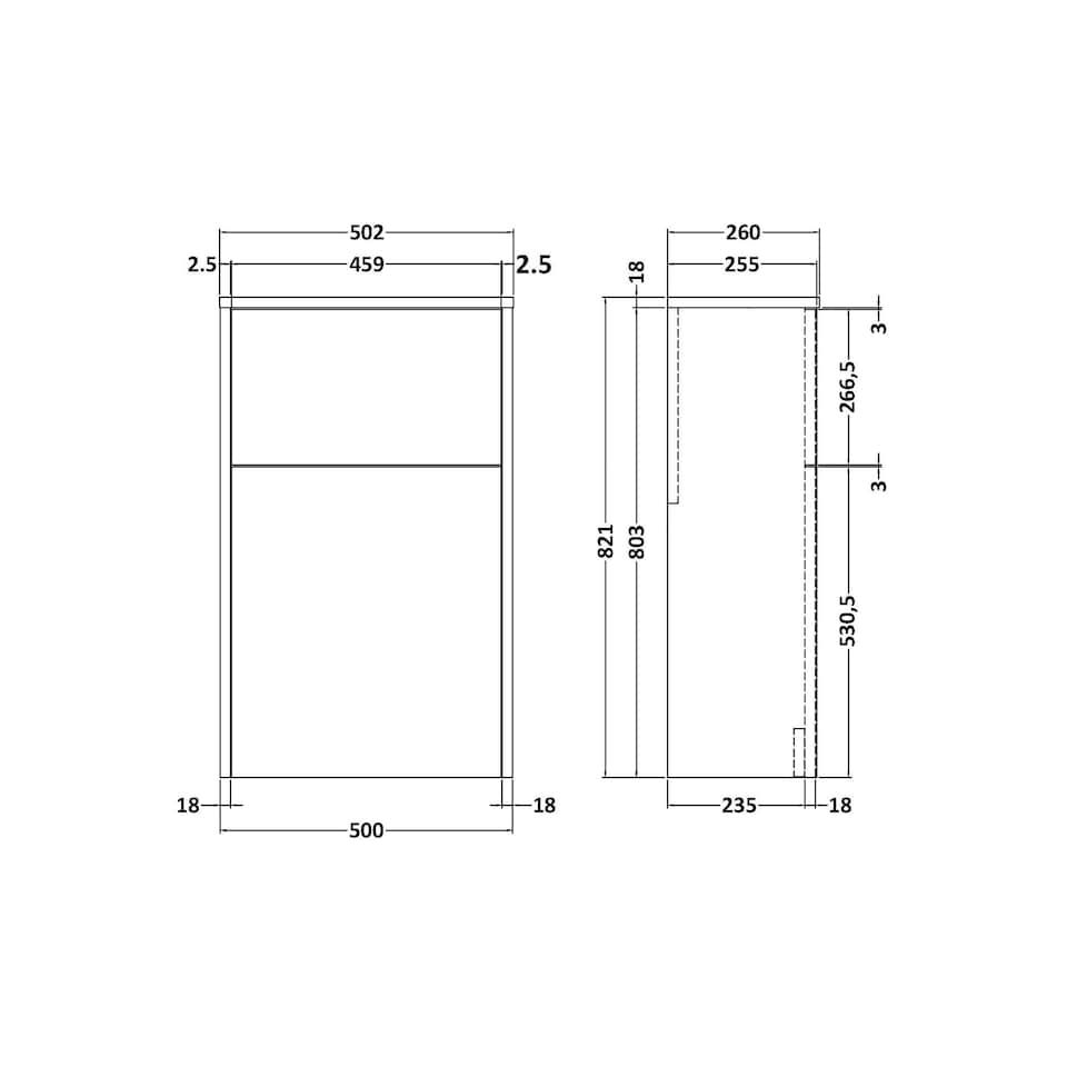 image 1 of Cloakroom Suite - Left Hand 440mm Vanity, WC Unit, Toilet and Tap - Grey/Black Grey