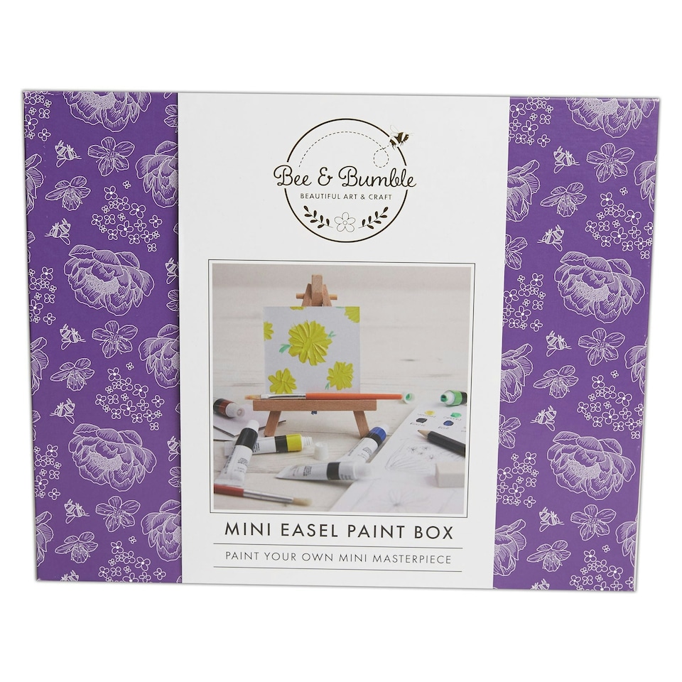 image 1 of Bee & Bumble Mini Easel Paint Box, Multicoloured, Single Craft Kit