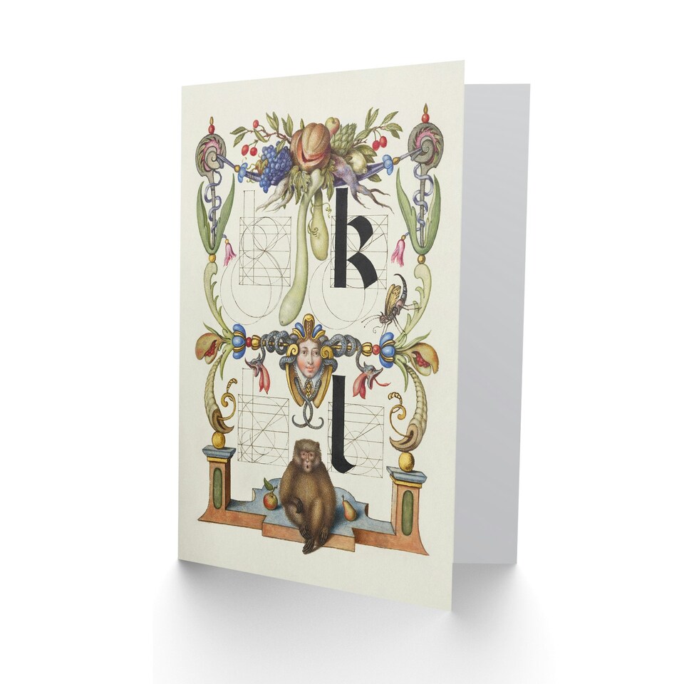 image 1 of Model Book of Calligraphy Art Card Pictorial Letter Guide K and l