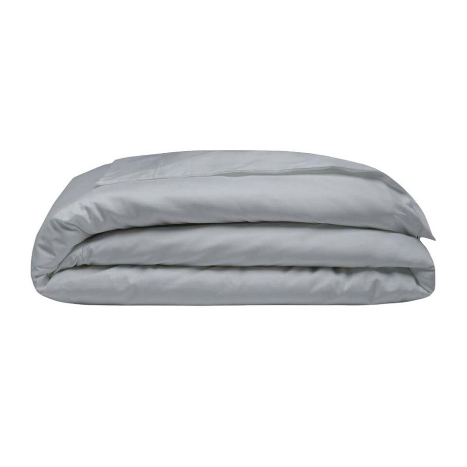 image 1 of Belledorm 400 Thread Count Egyptian Cotton Oxford Duvet Cover - Platinum - Kingsize