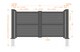 image 2 of Double Swing Gate 3750x1600mm Black - Horizontal Solid Infill and Flat Top | Black | 1