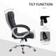 image 5 of HOMCOM Office Chair Computer Chair Executive Office Chair with Height Adjustable, Comfortable Desk Chair for Home Office Fabric Black
