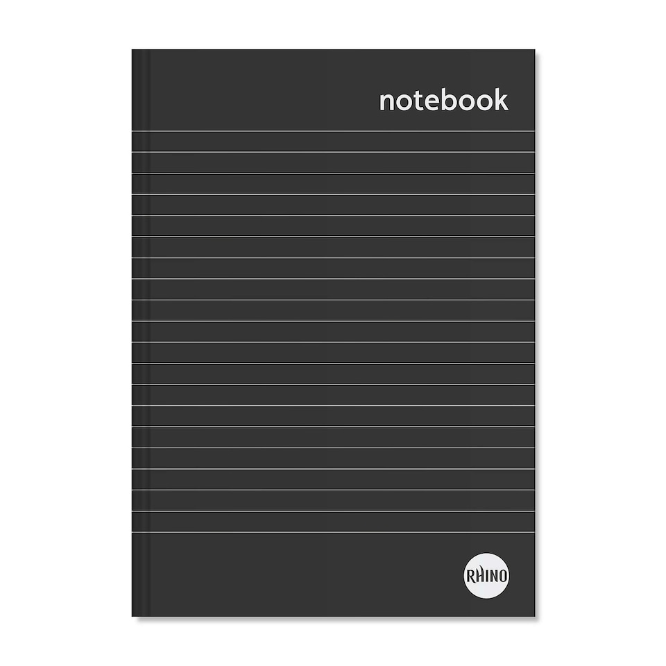 image 1 of Rhino A5 Casebound 192 Pages 8mm Lined Hardback Notebook