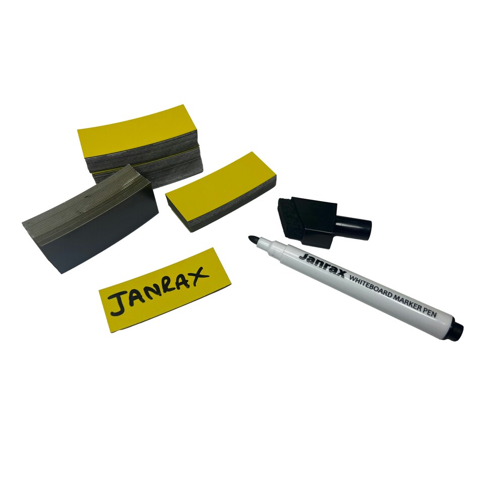 image 1 of Pack of 75 Yellow Magnetic Strip Name Tag Labels