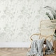image 3 of Muriva Catherine Lansfield Meadowsweet Floral Wallpaper - Sage Green - 10m x 53cm Green