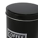 image 4 of Harbour Housewares 3pc Round Metal Tea Coffee Sugar Canister Set - Black - Kitchen Caddy Kitchen Storage Containers Canisters