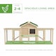 image 3 of PawHut Large Chicken Coop with Run Garden Hen House Poultry Coops Cages with Nesting Box Wooden 204 x 85 x 93cm, Natural Wood Finish
