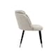 image 3 of Set of 4 Milano Velvet Dining Chairs with Stylish Ribbed Back Design, Black Metal Legs with Silver Tips | Grey | Silver End Tips