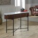 image 1 of Ruby Mango Wood Console Table With Marble Top And Metal Legs
