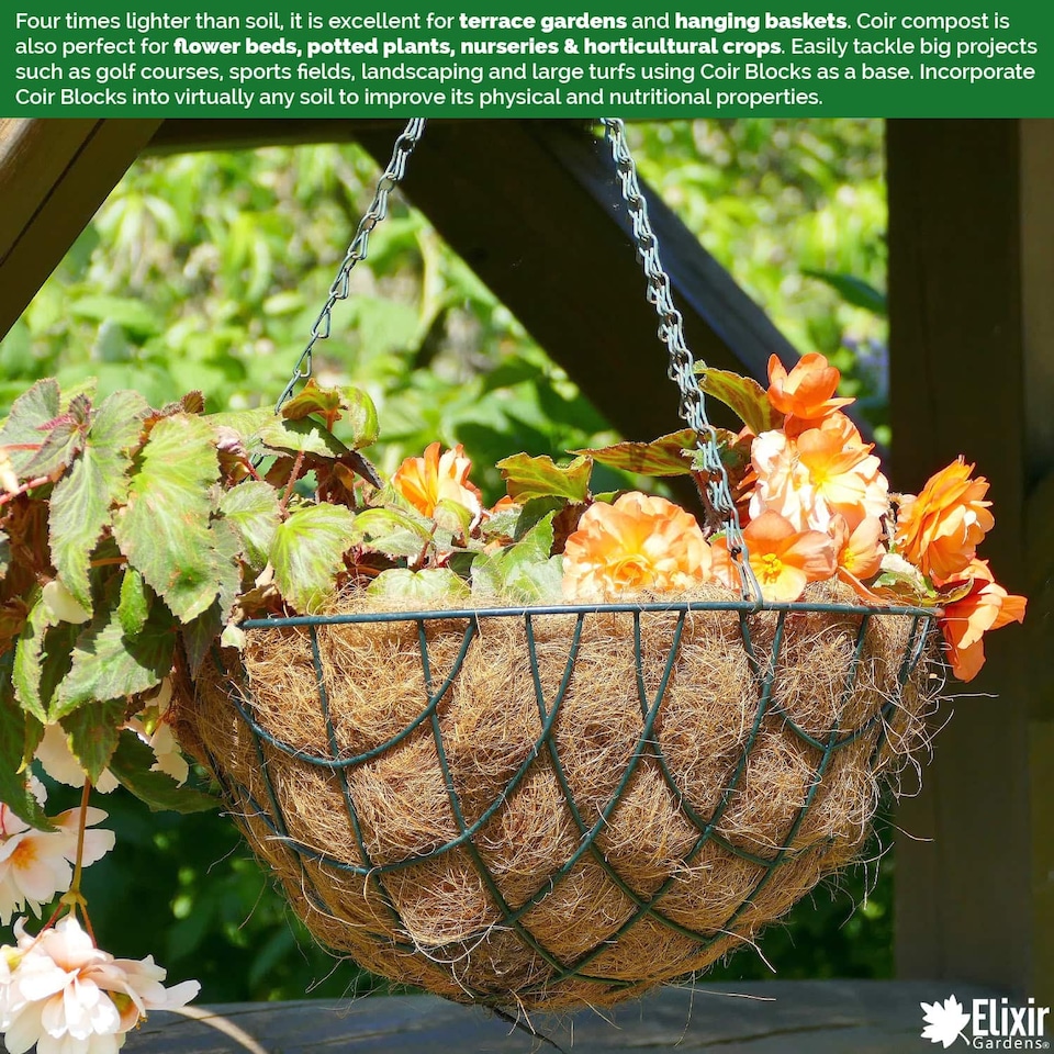 image 1 of Elixir Gardens Organic Coir Coco Compost Blocks 10L Block x2