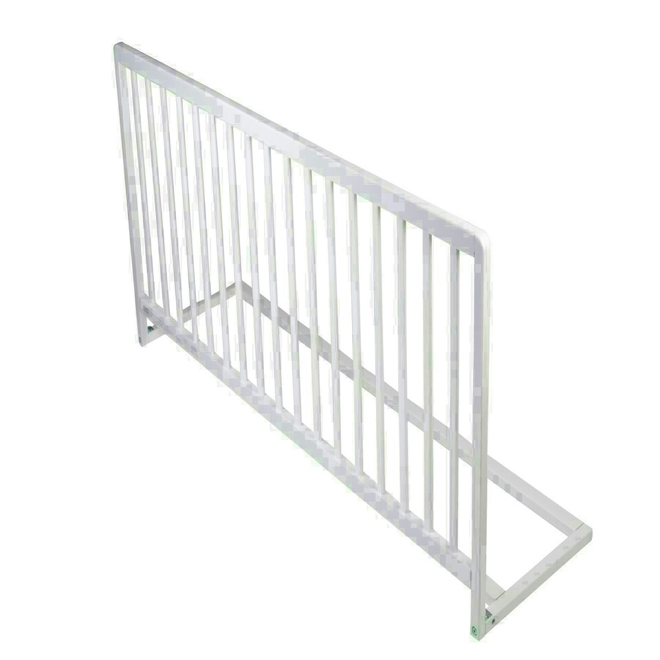 image 1 of Safetots Extra Wide Extra Tall Wooden Bed Guard, White, 60cm High x 140cm Wide, Toddler Bedrail for Safety, Secure Child Bed Rail