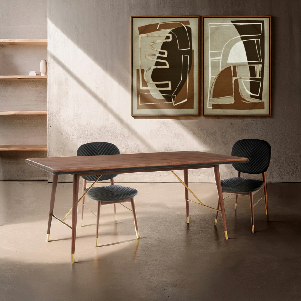 image 1 of Interiors By Premier Upholstered Dining Chair, Durable Dining Chair For Breakfast, Practical Leather Chair For Dining Room Black