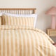 image 3 of Furn Dual Tone Striped Duvet Cover Set | Yellow | Butter Yellow | Super King | 1