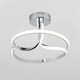 image 5 of First Choice Lighting Polished Chrome LED Curve Flush Ceiling Light Chrome | White
