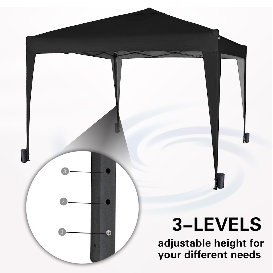 image 1 of MCC Direct Gazebo 3x3 Pop up Black | Black | Black