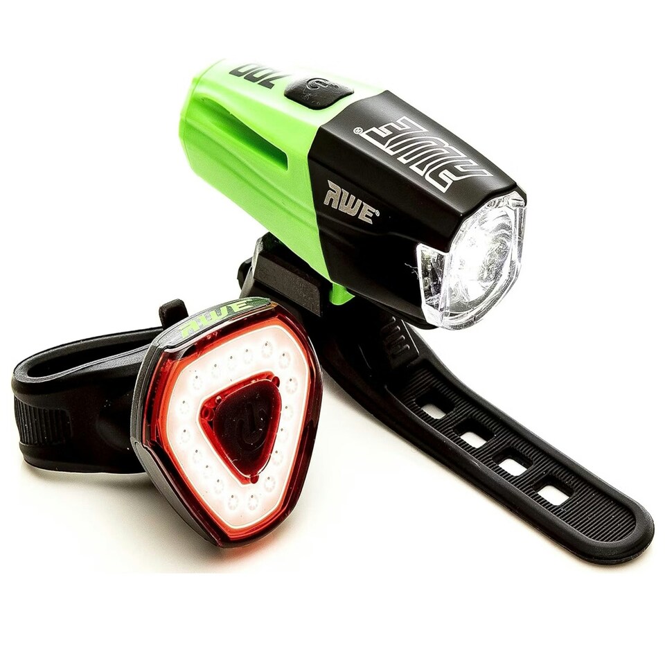 image 1 of AWE X-Fire360 USB 2.0 730 Lumens Rechargeable Bike Light Set Front/Rear CE Approved