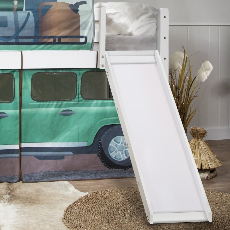 image 1 of Moro Cabin Bed Midsleeper with Slide & Safari Overland Off Road Package in White