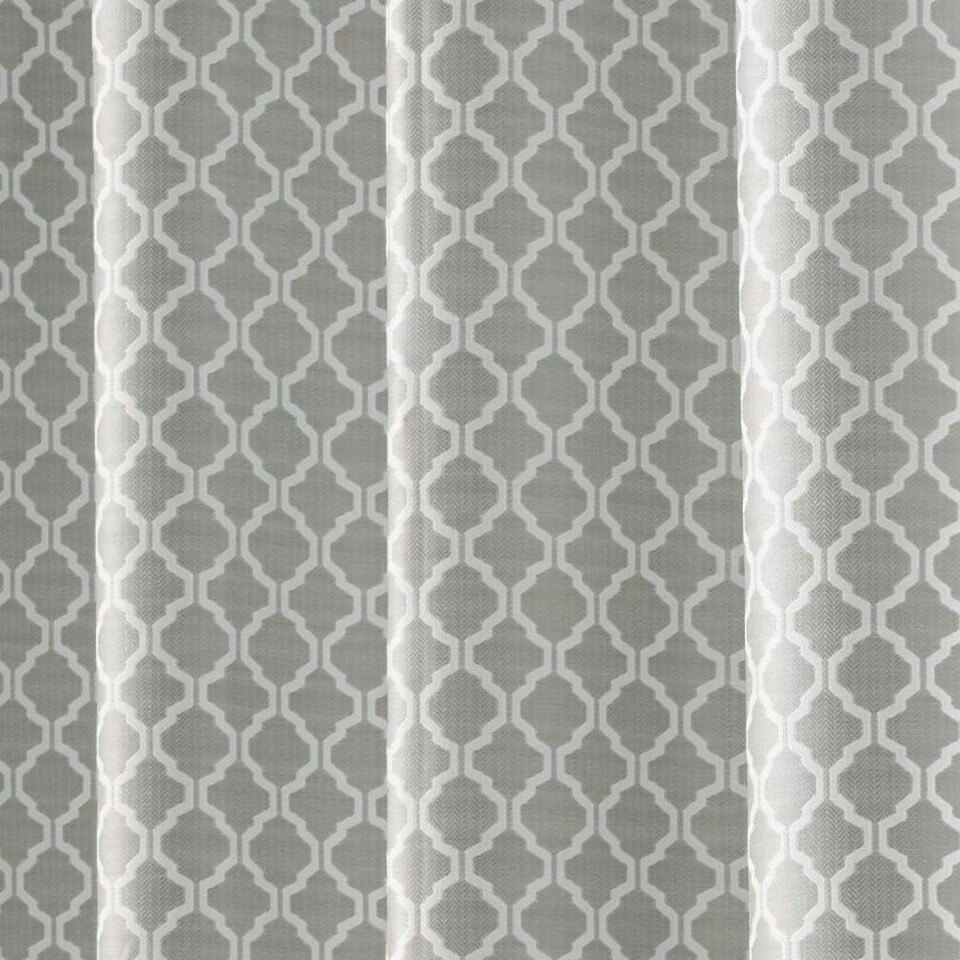 image 1 of Wold Ring Top Lined Curtains - 168cm x 183cm - Silver