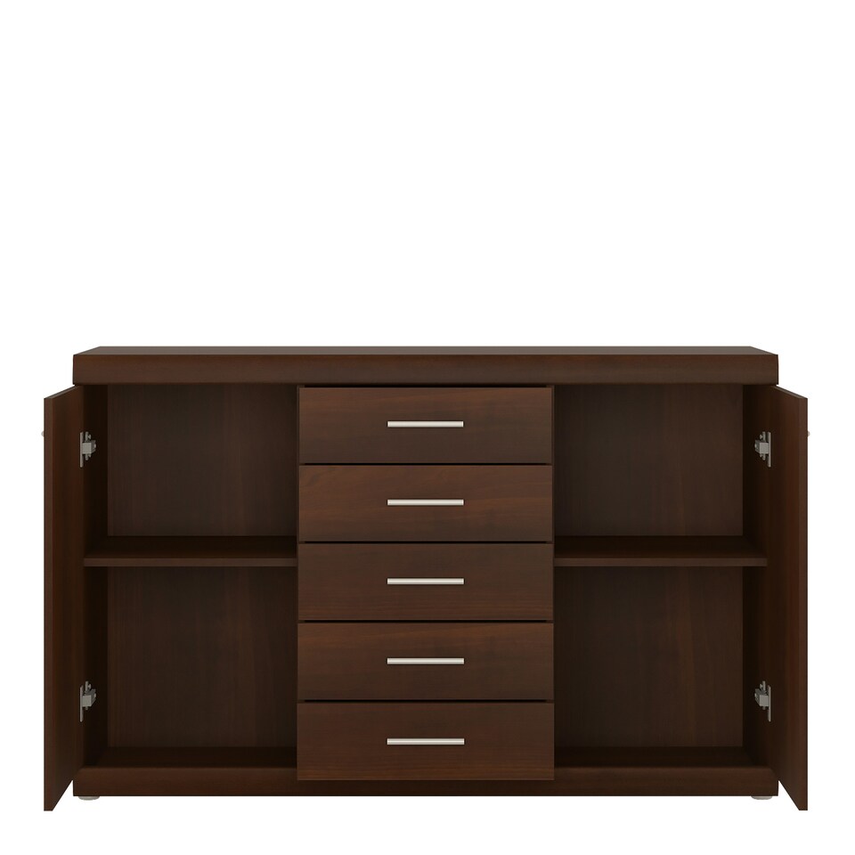 image 1 of Imperial 2 Door 5 Drawer Sideboard in Dark Mahogany Melamine