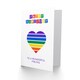 image 2 of Wonderful Pibling Rainbow Stripes Love Heart Birthday Card