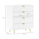 image 3 of HOMCOM Chest of Drawers with 4 Drawers for Bedroom, Living Room, White