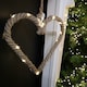 image 1 of 35cm Battery Operated Warm White Pin Wire LED Lit Hanging Christmas Rope Heart