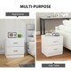 image 4 of HOMCOM Bedside Table w/ 2 Drawers, Nightstand, Side Storage Cabinet Unit